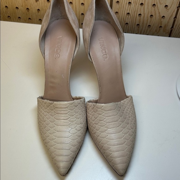 Vince Claire Python Pointed Toe Heels - Picture 9 of 10